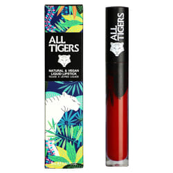 All Tigers Liquid Lipstick Natural & Vegan, Burgundy Red