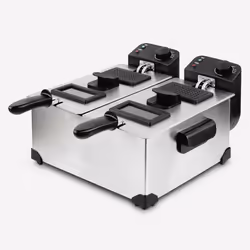 H.Koenig DFX600 fryer Double 6 L Stand-alone 3600 W Deep fryer Black, Stainless steel - Additional view 2