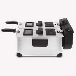 H.Koenig DFX600 fryer Double 6 L Stand-alone 3600 W Deep fryer Black, Stainless steel - Additional view 3