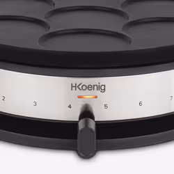 H.Koenig KREP56 crepe maker 1500 W Black, Stainless steel