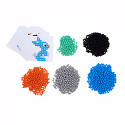 SODERTEX L980001, Fuse bead, 1500 pc(s), Black, Blue, Green, Grey, Orange, 7 yr(s), 3 mm, 3 mm