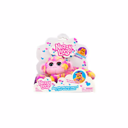 Nuzzy Luvs CE80083 Bandai Snuggler Interactive Pet Soft Toy (Pink and Orange Monkey)
