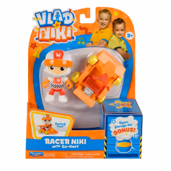 BANDAI Vlad & Niki Play Action Figure - Racer Niki Figure - Articulated Action Figurine with Accessories  Multicolor  P57556