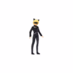 Miraculous Sequin Fashion Flip Adrien To Cat Noir | 26cm Articulated Miraculous Cat Noir Toy With Mask | Bandai Reversible Se ...