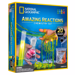 National Geographic Amazing Reactions Chemistry Set STEM Kit JM80599U