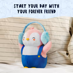 Pudgy Penguins Plush Buddy with Earmuffs Toy From Pudgy World| 20cm Plush Buddy with Earmuffs Soft Toy | Super Soft And Cuddly Pudgy Penguins Toys