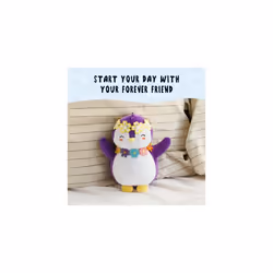 Pudgy Penguins Plush Buddy with Flower Crown Toy From Pudgy World| 20cm Plush Buddy with Flower Crown Soft Toy | Super Soft And Cuddly Pudgy Penguins