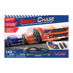 DI102011 Artin Chase Slot Set | 2.4m 2 Player Track with 2 Muscle Speed Adults and Kids Electric Car Racing Toys Make Remote Control Gifts