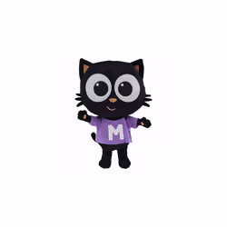 Milo Black Cat Plush Toy - 25cm Amazing Dress Up Milo Soft Toys with Changeable Firefighter Outfit | Interactive Kawaii Plush with Sounds and Phrases