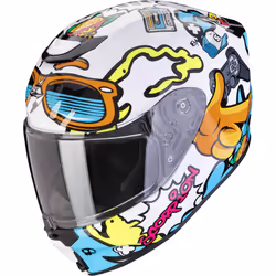 Scorpion Exo-JNR Air Fun Kids Helmet, white-blue-yellow, Size L