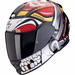 Scorpion Exo-491 Pirate Helmet, black-white-red, Size S for Men