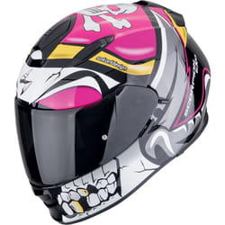 Scorpion Exo-491 Pirate Helmet, black-white-pink, Size L for Men