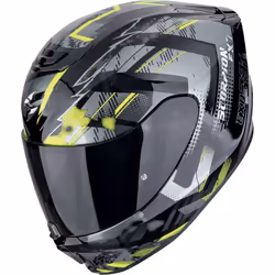 Scorpion EXO-391 Clutter Helmet, black-grey-yellow, Size M for Men