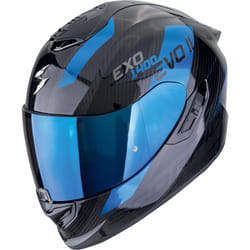 Scorpion EXO-1400 Evo II Carbon Air Platted Helmet, black-blue, Size M for Men