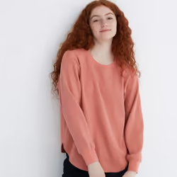 Uniqlo Japan Waffle Crew Neck T  Long Sleeve - 69 NAVY/XS