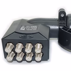 GENUINE MK4 OCTO 8 WAY LNB UNIVERSAL SATELLITE LMB FOR SKY+ HD FREESAT - MK4 OCTO LNB + 16 F PLUGS
