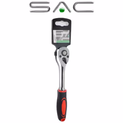 SAC 3/8 Heavy Duty Reversible Ratchet Wrench Quick Release Tool With Rubber Grip