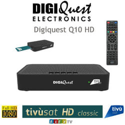 Tivusat Digiquest Classic Q10 HD Italian Decoder + ACTIVATED Smartcard