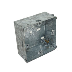 Single 1 Gang Metal Steel Pattress Back Box 35mm Electrical Wall Socket