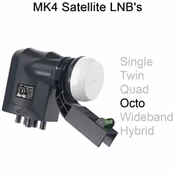 MK4 LNB Single Twin Quad Octo Wideband Hybrid Satellite LMB For SKY+ HD Freesat - Octo