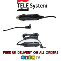 Telesystem 12V Car Charger Adapter AC DC Power Supply Lead TV Motorhome Caravan