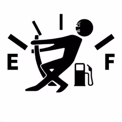 High Gas Consumption Decal Fuel Gage Empty Stickers Funny Vinyl JDM Car Stickers Car Styling - black