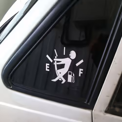 High Gas Consumption Decal Fuel Gage Empty Stickers Funny Vinyl JDM Car Stickers Car Styling - black