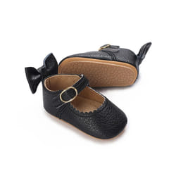 Cute White Lace Baby Girl Princess shoes Baby Moccasins Moccs Shoes - 7-12 Months, D109 Black