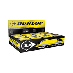 DUNLOP Squash Balls Pro Double Yellow, 12 Balls, Official Tournament Squash Ball