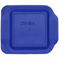 Pyrex 8"" Square Baking Dish with Blue Plastic Lid