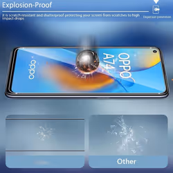 3PCS Screen Protector OPPO A60 A53 A15 A16 A80 A40 A74 A96 A58 A78 A98 RENO 8T A18 A38 A78 A57 A57S A77S A17 Tempered Glass HD 9H - OPPO A96 4G