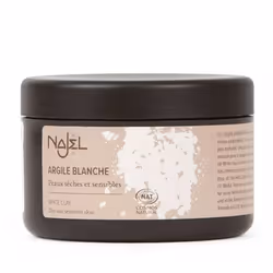 NAJEL White clay, Cleansing mask, Women, Dry skin, Sensitive skin, Cleansing, Purifying, Softening, 90 g, Pot