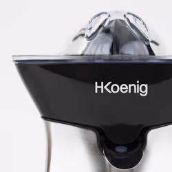 H.Koenig AGR60 citrus press Stainless steel Black, Stainless steel