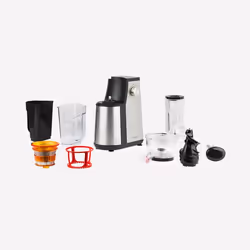 H.Koenig GSX18 juice maker Slow juicer 400 W Black, Stainless steel