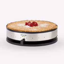 H.Koenig KREP29 crepe maker 1 crepe(s) 1300 W Black, Stainless steel