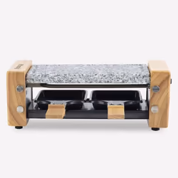 H.Koenig WOD2 raclette grill 2 person(s) 350 W Black, Grey, White, Wood