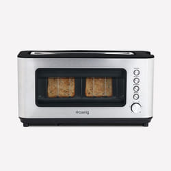 H.Koenig VIEW7 toaster 6 2 slice(s) 1200 W Black, Stainless steel