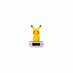 TEKNOFUN 811359, Digital alarm clock, Pokémon, Pikachu, Red, White, Yellow, Battery/USB, AAA