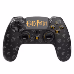 Freaks and Geeks Black Wireless Controller for PS4 with Headphone Jack and Illuminated Buttons – Harry Potter, Gamepad, PlayS ...