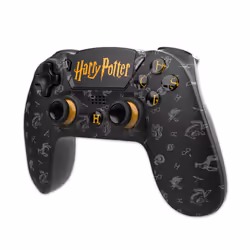 Freaks and Geeks Black Wireless Controller for PS4 with Headphone Jack and Illuminated Buttons – Harry Potter