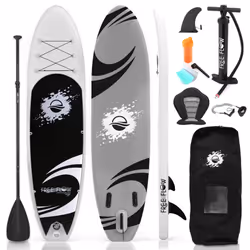 SereneLife Inflatable Stand Up Paddle Board, SUP Board- Paddleboards for Adults & Youth, Paddle Board Accessories,15.25 cm Th ...