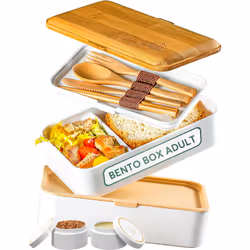 Umami Original Bento Box, Lunch box set, Adult, Bamboo, White, Pattern, Rectangular, Boy/Girl