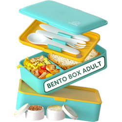 Umami Original Bento Box Lunch box set 1.183 L Turquoise, Yellow 1 pc(s)
