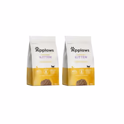 Applaws Complete Natural and Grain Free Dry Kitten Food, Chicken, 400g (Pack of 2)