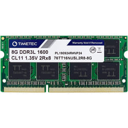 Timetec Hynix IC 8GB DDR3L 1600MHz PC3-12800 Unbuffered Non-ECC 1.35V CL11 2Rx8 Dual Rank 204 Pin SODIMM L