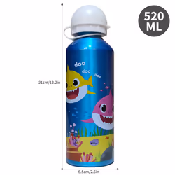 Baby Shark Aluminium Bottle Water Drinks Children