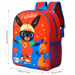 Bing Kids Premium Backpack Rucksack Travel Bag with side mesh pocket
