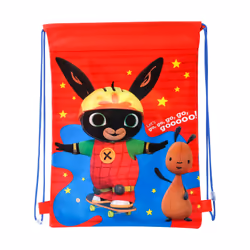 Bing Kids Drawstring Sports Gym School Bag Lightweight Multicolour