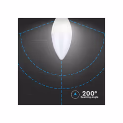 V-Tac 5.5W LED PLASTIC CANDLE BULB 6400K E14 PACK OF 6
