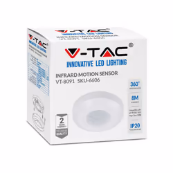 VT-8091 CEILING SENSOR-WHITE BODY, 360 degrees, SURFACE (6606)